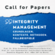 Integrity Management Call for Papers